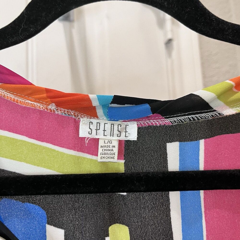 Spense Striped Patchwork Colorblock Lightweight S… - image 4